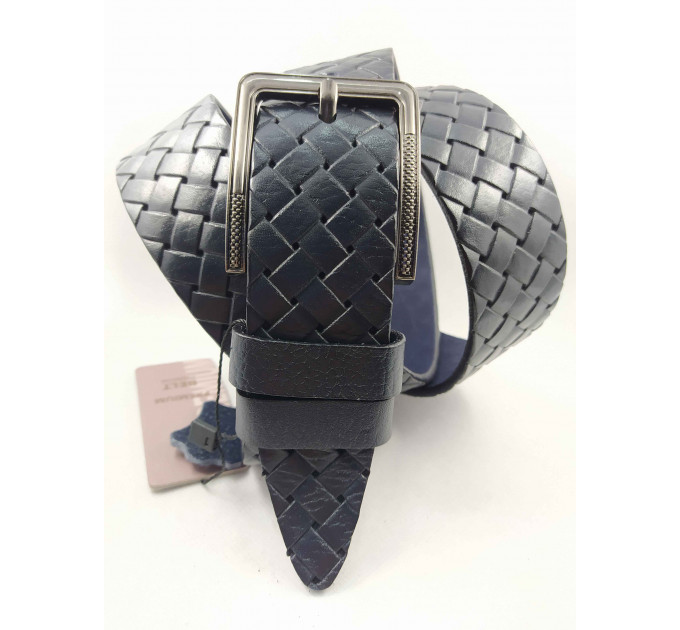 Мужской ремень классический BELT PREMIUM C40-081 темно-синий